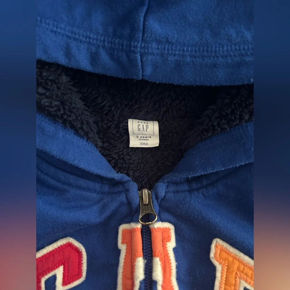 GAP Cozy Full Zip Hooded Jacket Toddler Boy 3T